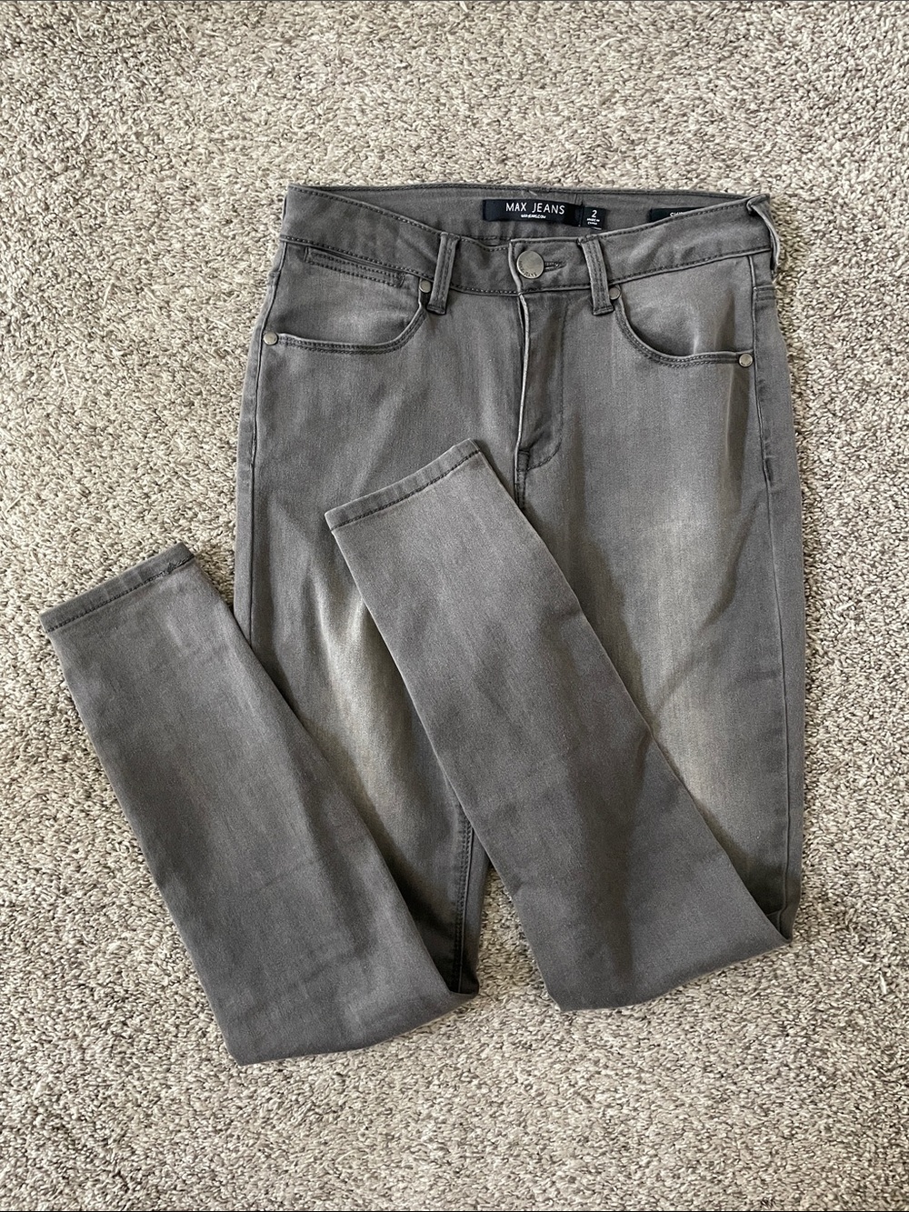 Max Jeans Charcoal Skinny Jeans